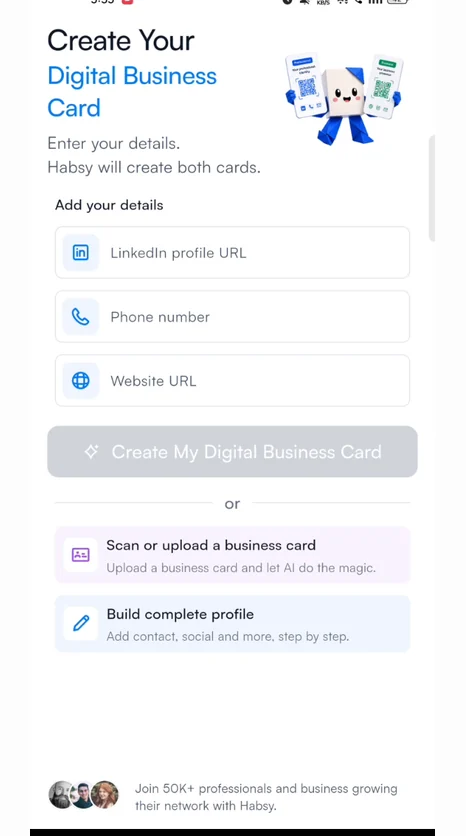 Choose how to create your cards.