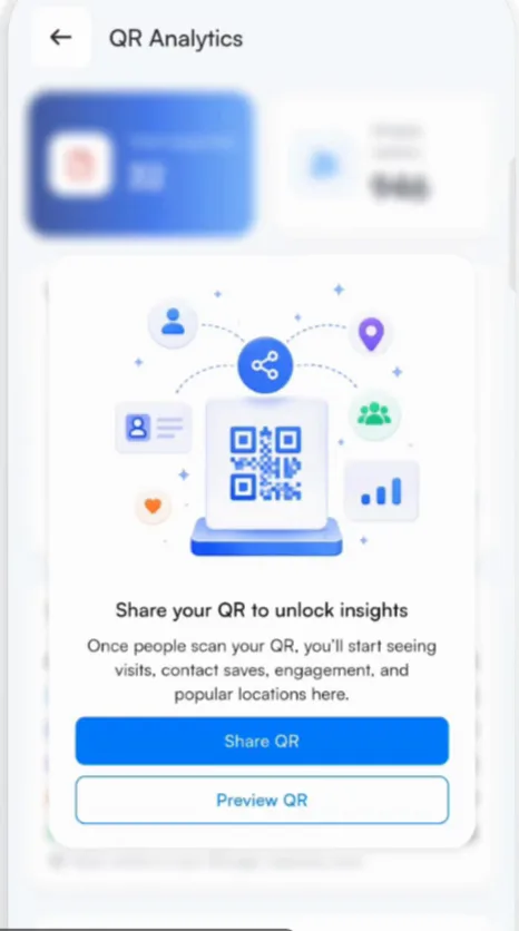 Share your QR to unlock insights.