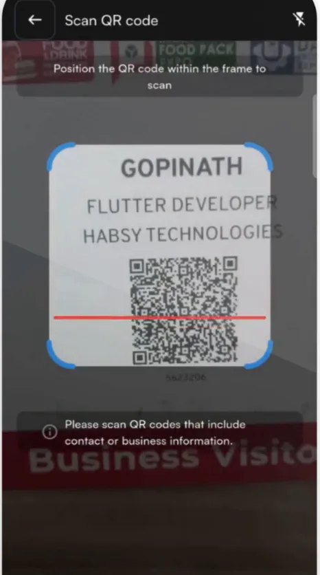 Scan the badge QR code.