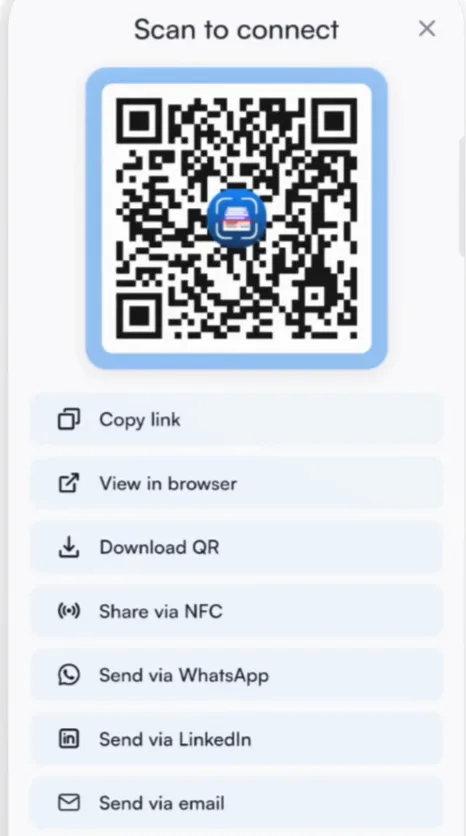 Scan to connect