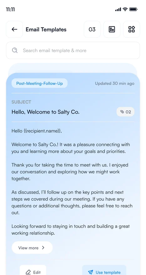 Your email templates.
