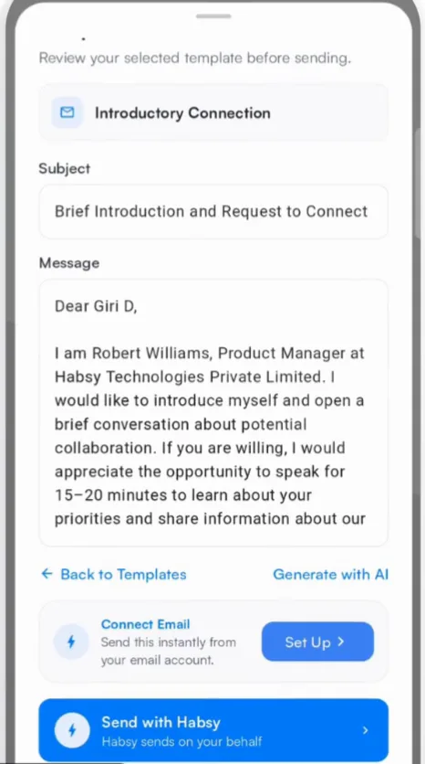 Preview and send.